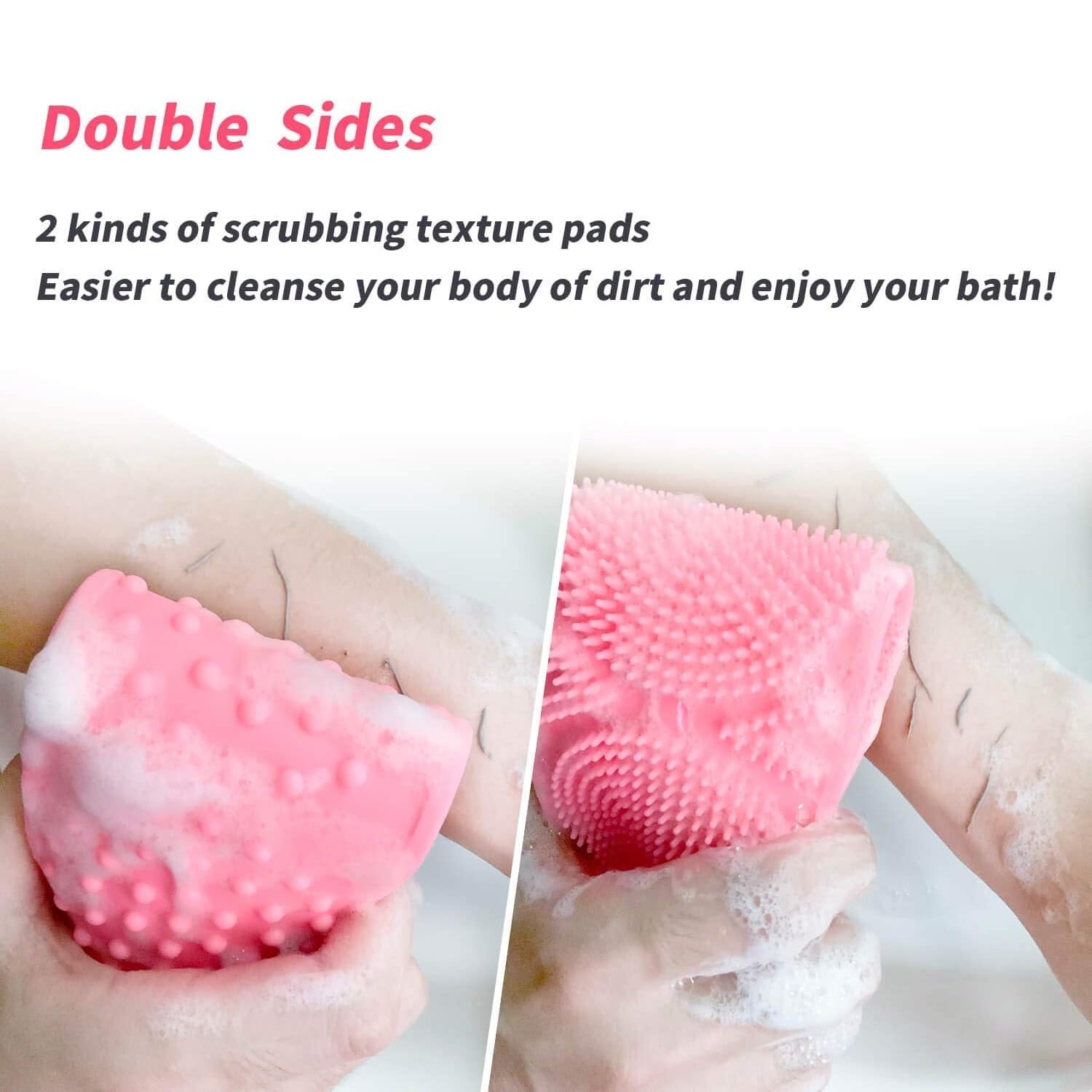 Silicone Body Back Scrubber - Double-Sided Bath Brush for Deep Cleaning & Massage (Medium Size /1pc) Silicone Body Back Scrubber - Double-Sided Bath Brush for Deep Cleaning & Massage (Medium Size /1pc)